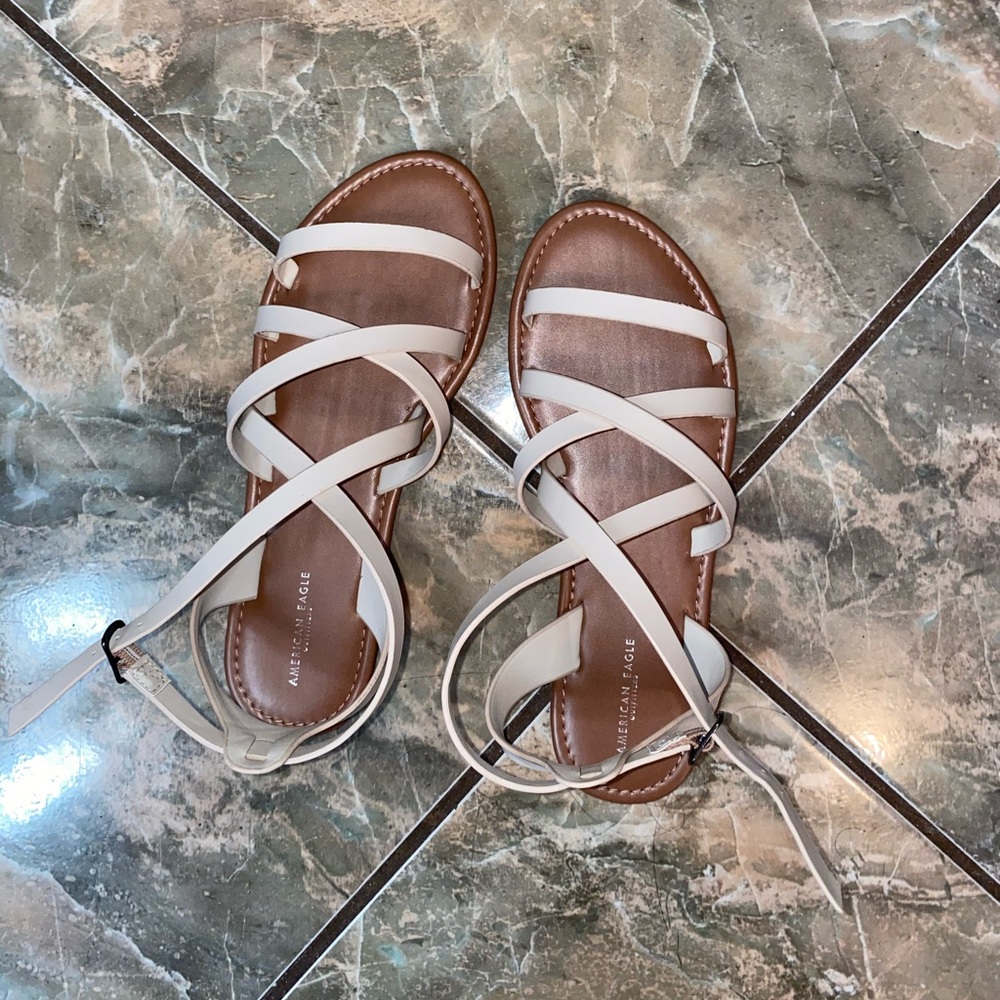 American eagle Nude Strappy sandals size 6